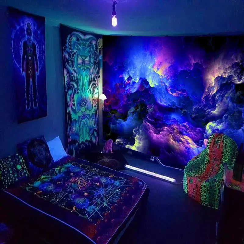 Galaxy Fluorscent Tapestry PawParadiso