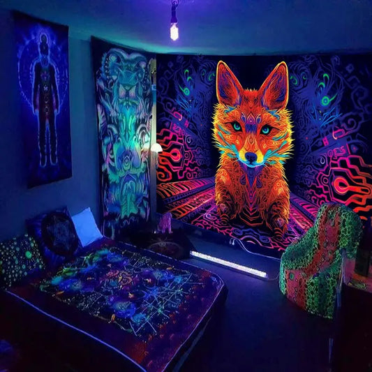 Trippy Animal Art Tapestry PawParadiso